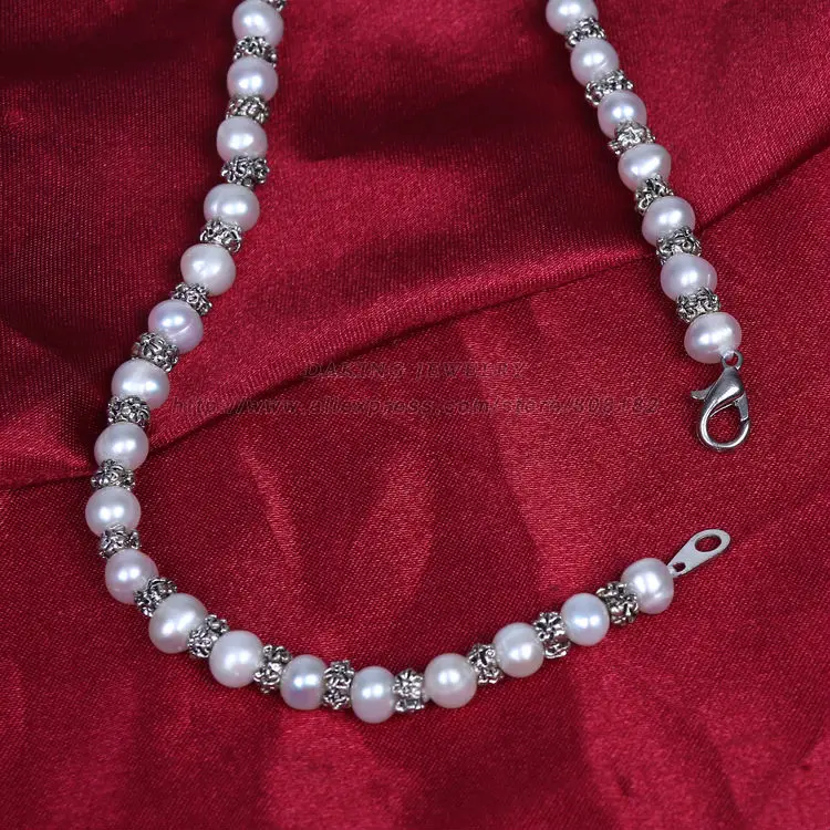 

100% Natural Pearl Jewelry Sets Women Bracelet Necklace Set Freshwater Pearls Jewelry