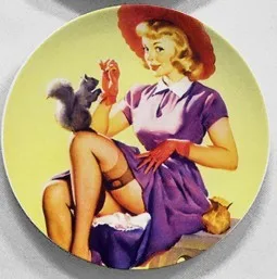 U Гил элвгрен pin-up девушки эротические постеры настенная подвесная декоративная тарелка художественное керамическое ремесло фоновое украшение Ренессанс - Цвет: U