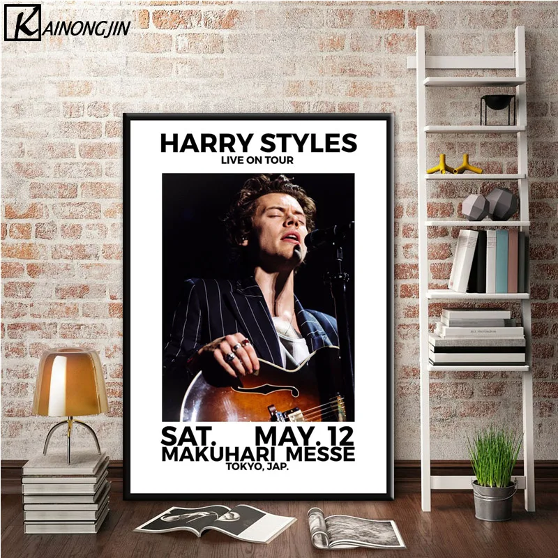 0015 Harry Styles World Tour Live Cover история художественный постер Картина Настенная картина домашний декор, плакаты и принты - Цвет: 0015