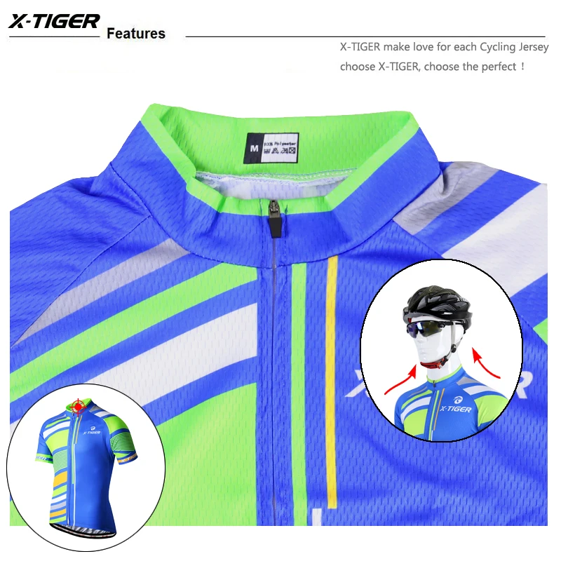 X-Tiger лето Pro Велоспорт Джерси Набор Ropa Ciclismo горный велосипед одежда дышащие мужские велосипедные одежды спортивная одежда Джерси