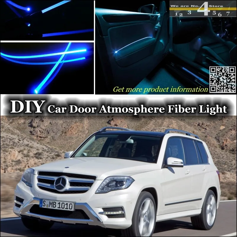 Для Mercedes Benz MB GLK 2008 ~ 2015 внутреннее освещение настройка атмосферы оптоволоконная