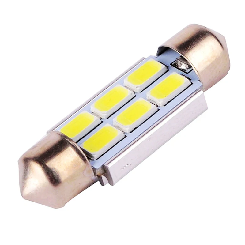 1 шт. гирлянда 31/36/39/41 мм 5630 5730 светодиодный 6 SMD Белая автомобильная лампа C5W 6418 SV8.5-8