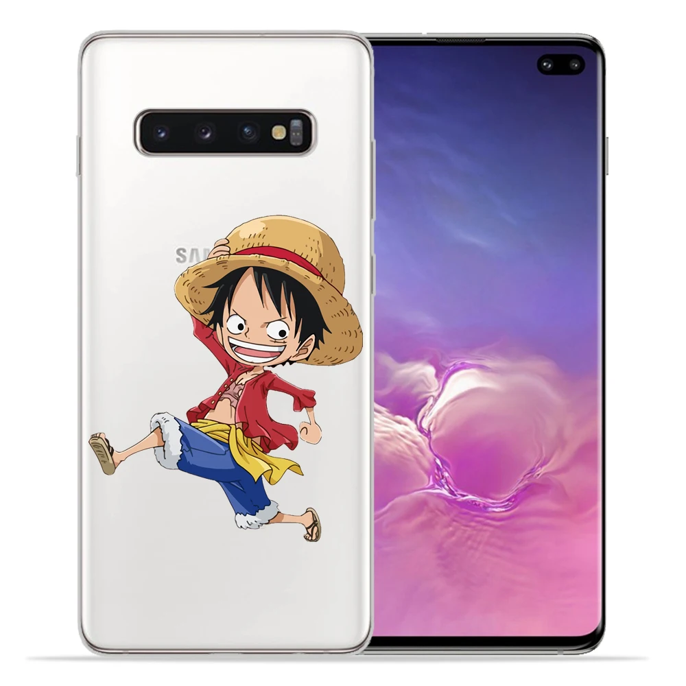 Одна деталь для крышки samsung Galaxy S9 S10 S8 плюс S7 S6 край чехол японского аниме коллаж Луффи Coque основа чехол для телефона