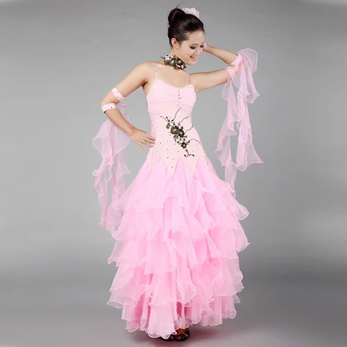 

2017 New Ballroom Dance Costumes Sexy Spandex Stones Ballroom Dance Dress for Women Ballroom Dance Competition Dresses B-6194