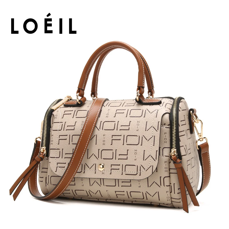 LOEIL Boston bag female 2018 new women's European and American fashion PVC shoulder diagonal handbag ladies | Багаж и сумки