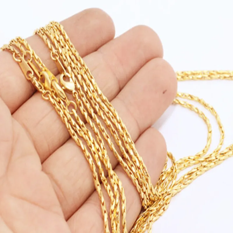 1 м(3,3 футов). Сырая латунь 24k блестящее ожерелье из золотых цепей.(. Никелевый безопасный свинцовый Сейф) 5 мм, BXB140