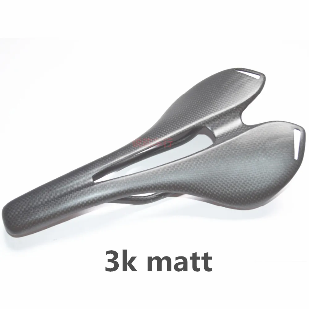 no logo 3k matt Карбоновое седло, сверхлегкое дышащее велосипедное седло, части велосипедного седла для MTB, шоссейное, складное Велосипедное переднее сиденье, коврик 110 г - Цвет: no logo 3k matt