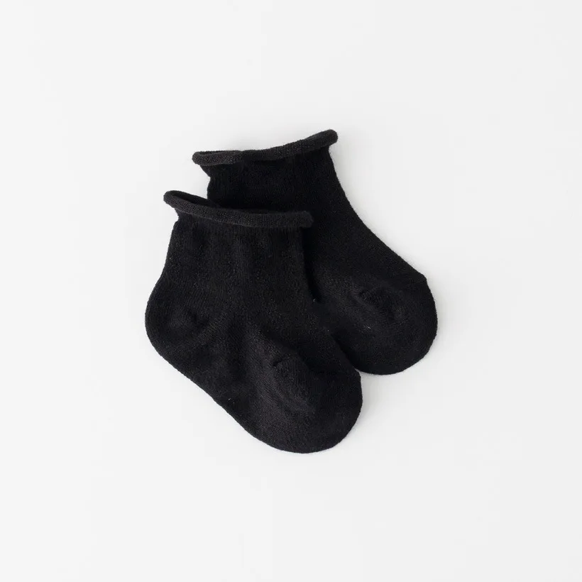 Детские носки хлопковые простые короткие для новорожденных детская теплая