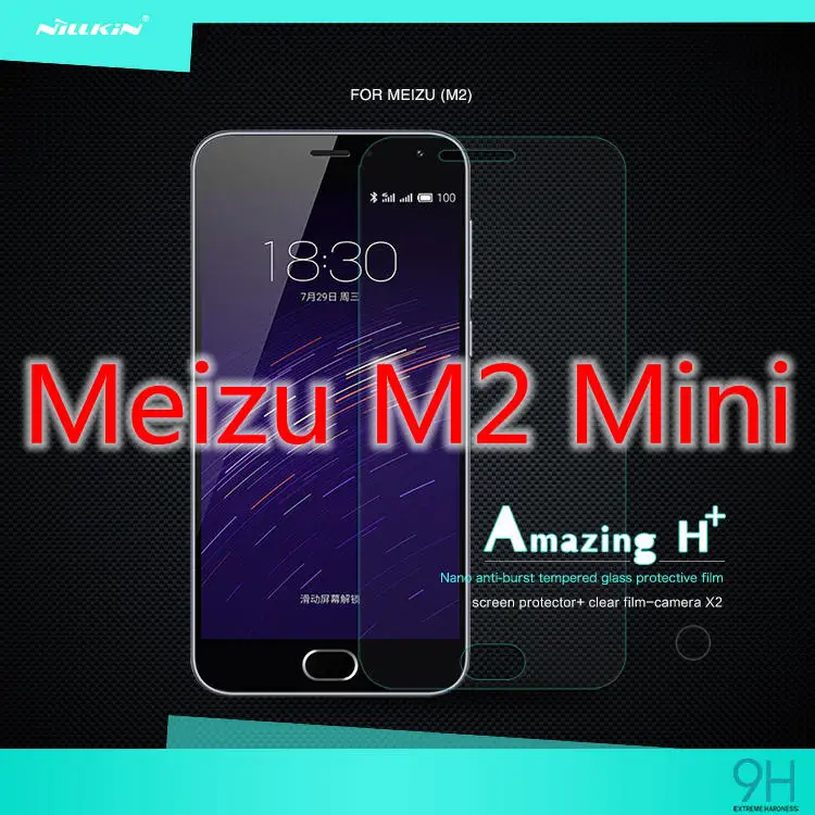Glass Film for Meizu M2 Mini Original NILLKIN Amazing H+ Nano Ant-burst Arc Edge Tempered Glass Screen Protector