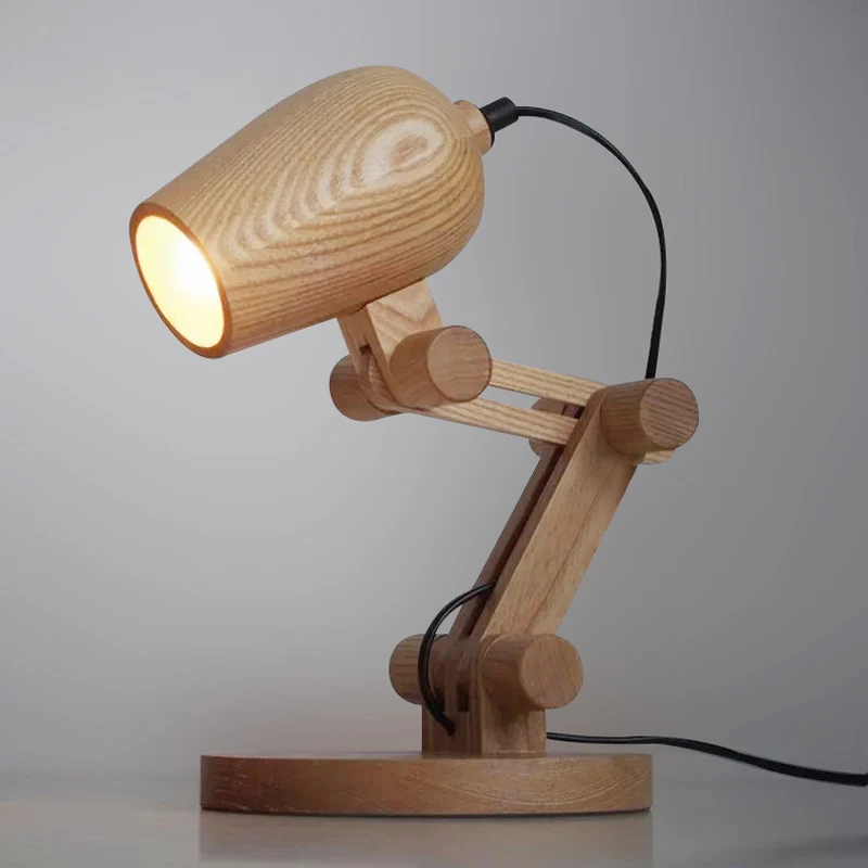 Деревянный Настольный светильник Horsten для гостиной спальни 110 240 В|wood table lamp|design