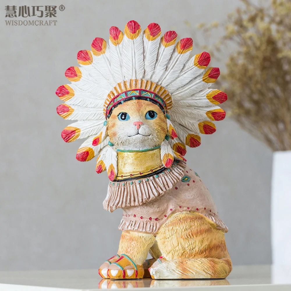 

American Cat Artwork Furnishings Home Ornaments Modern Simple Living Room Creative Room Small Decoration Personality Decoration