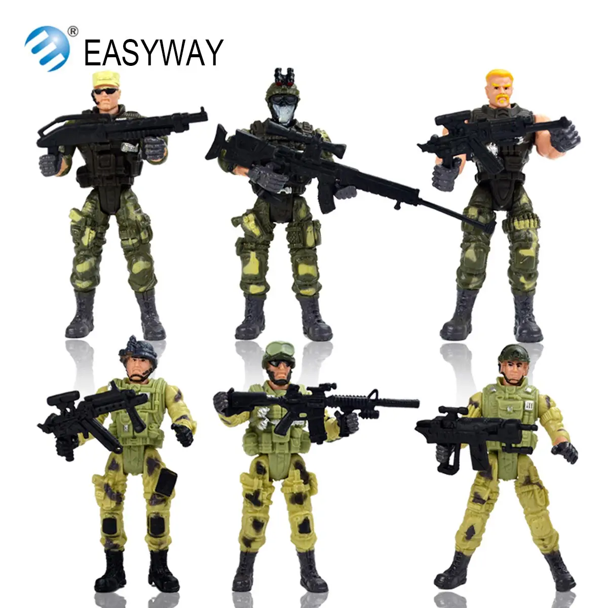 EASYWAY 1/18 Военная фигурка мини американские солдаты Спецназ Модель пистолет