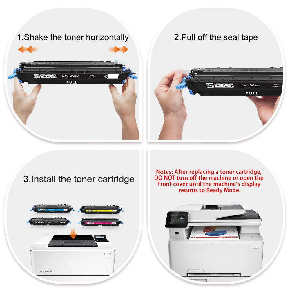 SHIZHI совместимый тонер картридж для HP Q6000A 124A 124a Q6001A Q6002A Laserjet 1600 2600n 2605dn 2605dtn CM1017