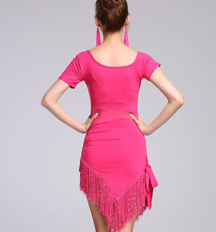 

New Latin Dance Dresses Women/Girls Sexy Sequin Fringe Skirt Ballroom/Tango/Salsa/Rumba/Latin Dresses Clothes