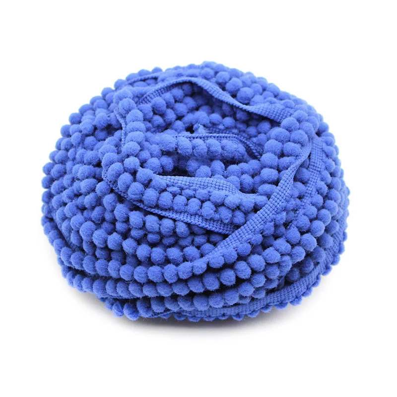 Royal blue 5y Savica 5 ярдов/партия мм Multi цвет Pom отделка бальная оплетка кружево бахрома ленты Ткань DIY Вышивание ручной работы ремесла аксессуар LX241 - Цвет: Royal blue 5y