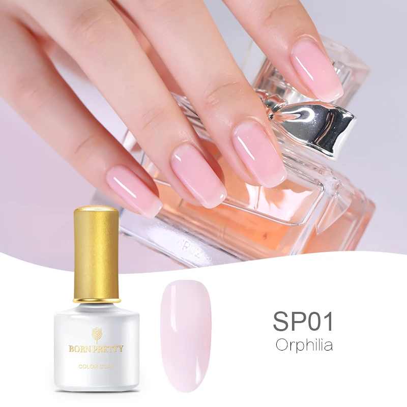 

BORN PRETTY Nail Gel Polish 6ml Pink Jelly Nail Color Gel Polish Soak Off UV LED Gel Varnish Semi-transparent NailGel