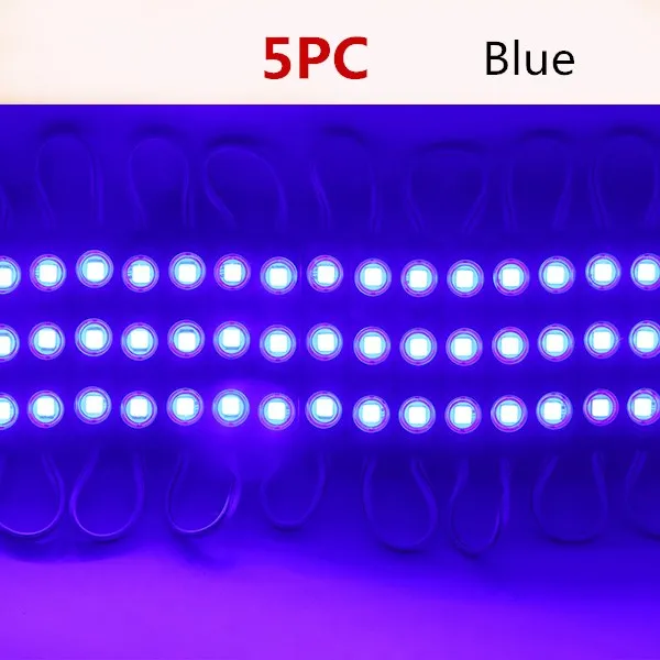 blue 5pcs Супер яркий SMD 5054 светодиодный модуль Рекламный дизайн высокое качество светодиодный модуль освещение 3 светодиодный DC12V 1 шт. 5 шт. 10 шт - Цвет: blue 5pcs