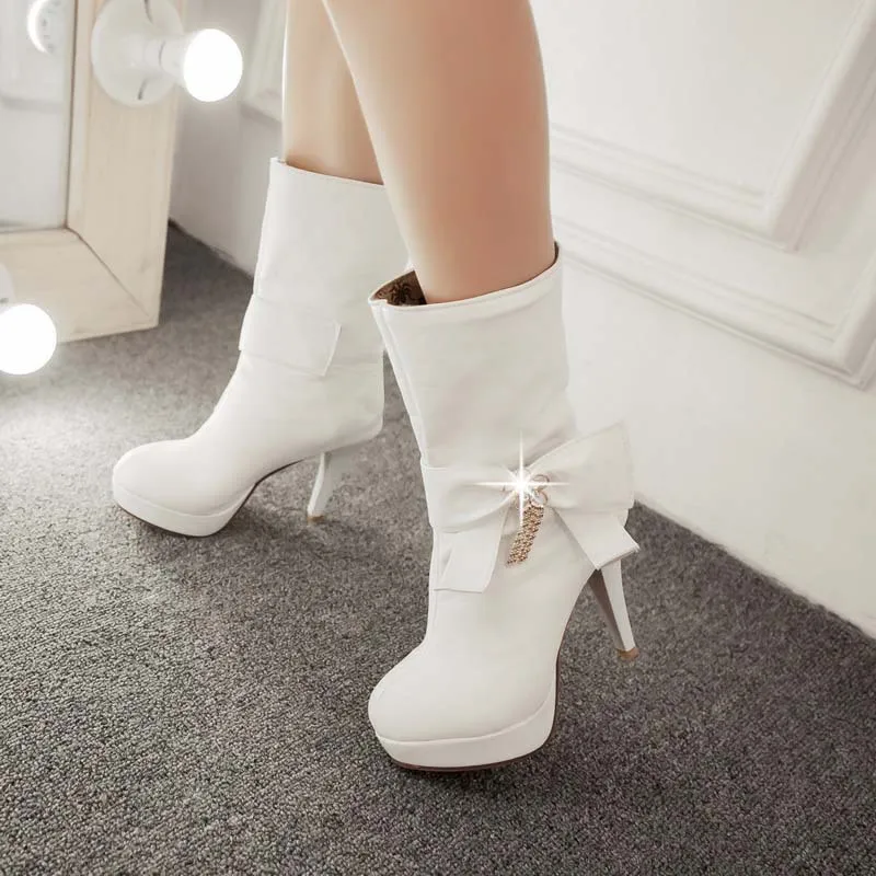 Высокое качество новые приходят мода женщин круглый носок высокие каблуки