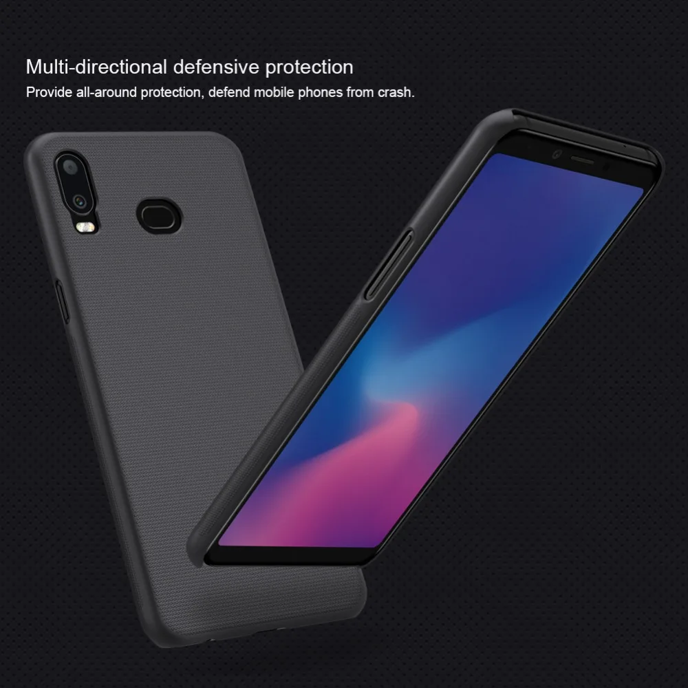 Чехол для samsung Galaxy A6s NILLKIN матовый щит PC Матовая жесткая задняя крышка для samsung Galaxy A6s чехол для телефона с держателем для телефона
