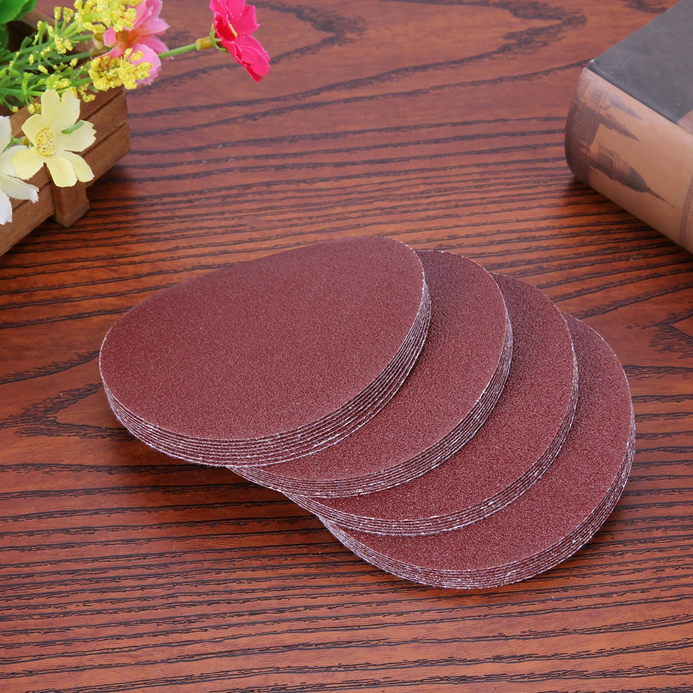

30pcs/set 4 Inch 100mm 80 Meshes Sand Sheets Round Self-adhesive Sand Paper Cleaning Polishing Sand Paper For Power Tools
