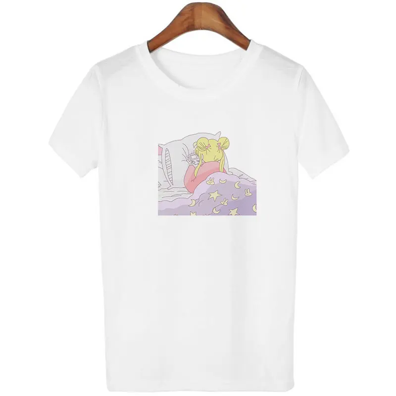 Новое поступление летняя модная женская одежда 2019 kawaii мультяшная Сейлор Мун
