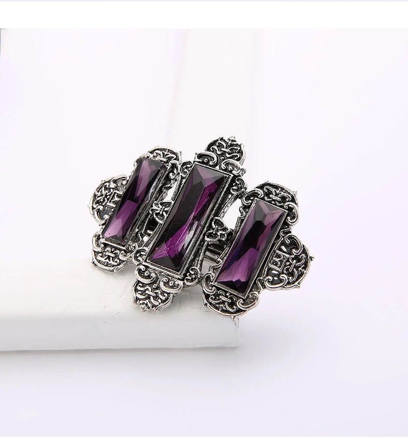 New European and American Gothic Diamond Hair Clips Crystal Diamond Transparent Hair Accessories bohemian vampirina hair bow