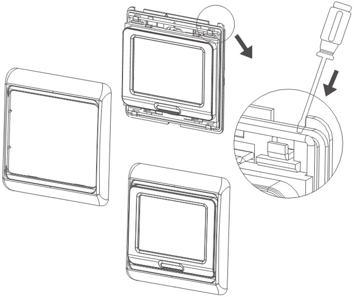 Tf-серия E91.716 220 В/230 В сенсорный экран программируемый термостат с lcd 16A энергопотребление 2 Вт Диапазон настройки 5-90 градусов C