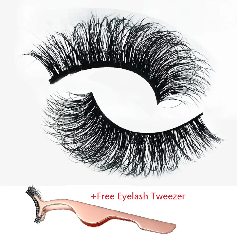 100% 3D норки мягкий длинный натуральный толстый макияж ресницы ручной работы
