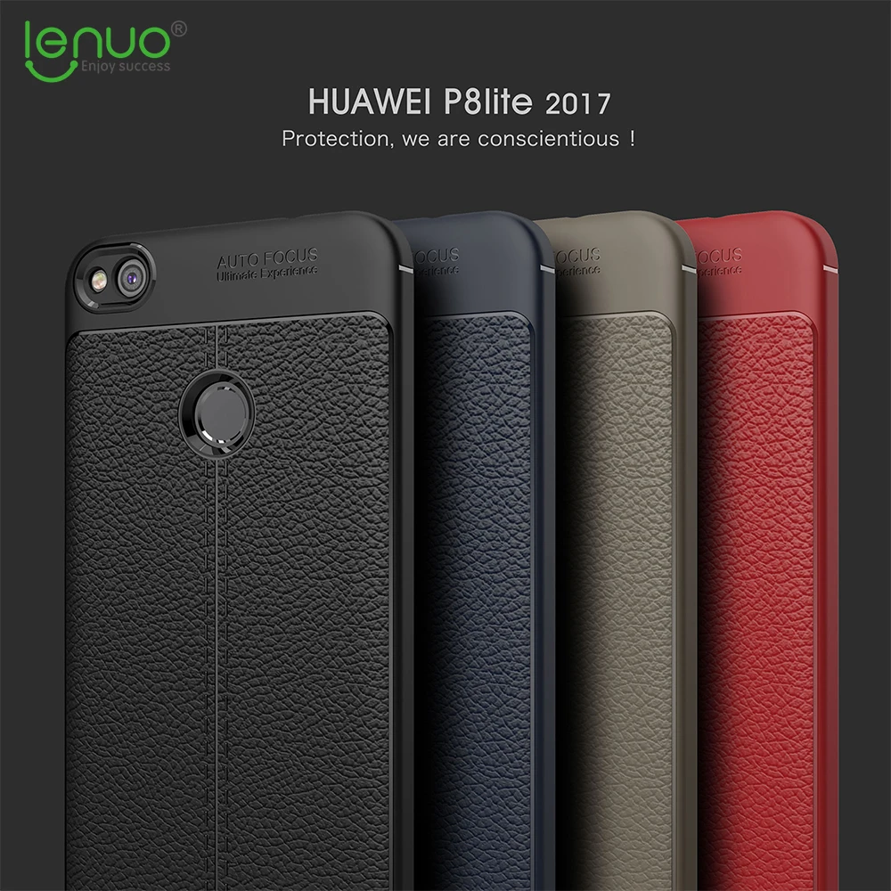 Чехол для Huawei P8 Lite 2017 Lenuo Роскошный чехол из силикона и ТПУ с узором Личи мягкий