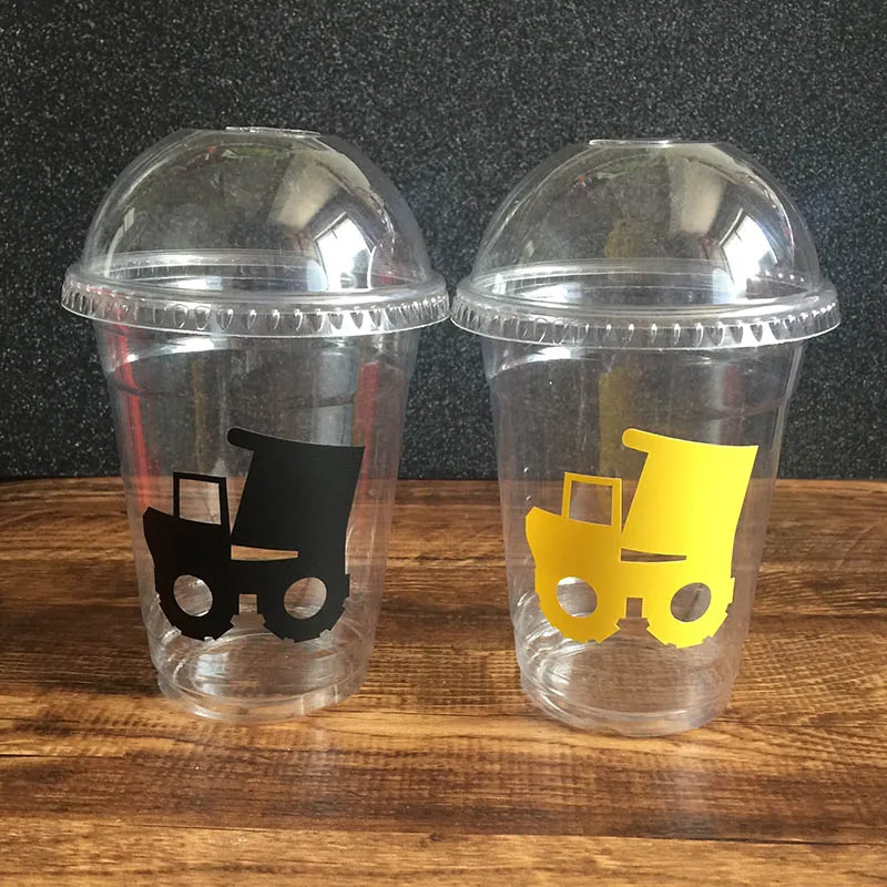 Наклейка прозрачная одноразовая Лопата для пара 12 унций детские чашки вечеринки