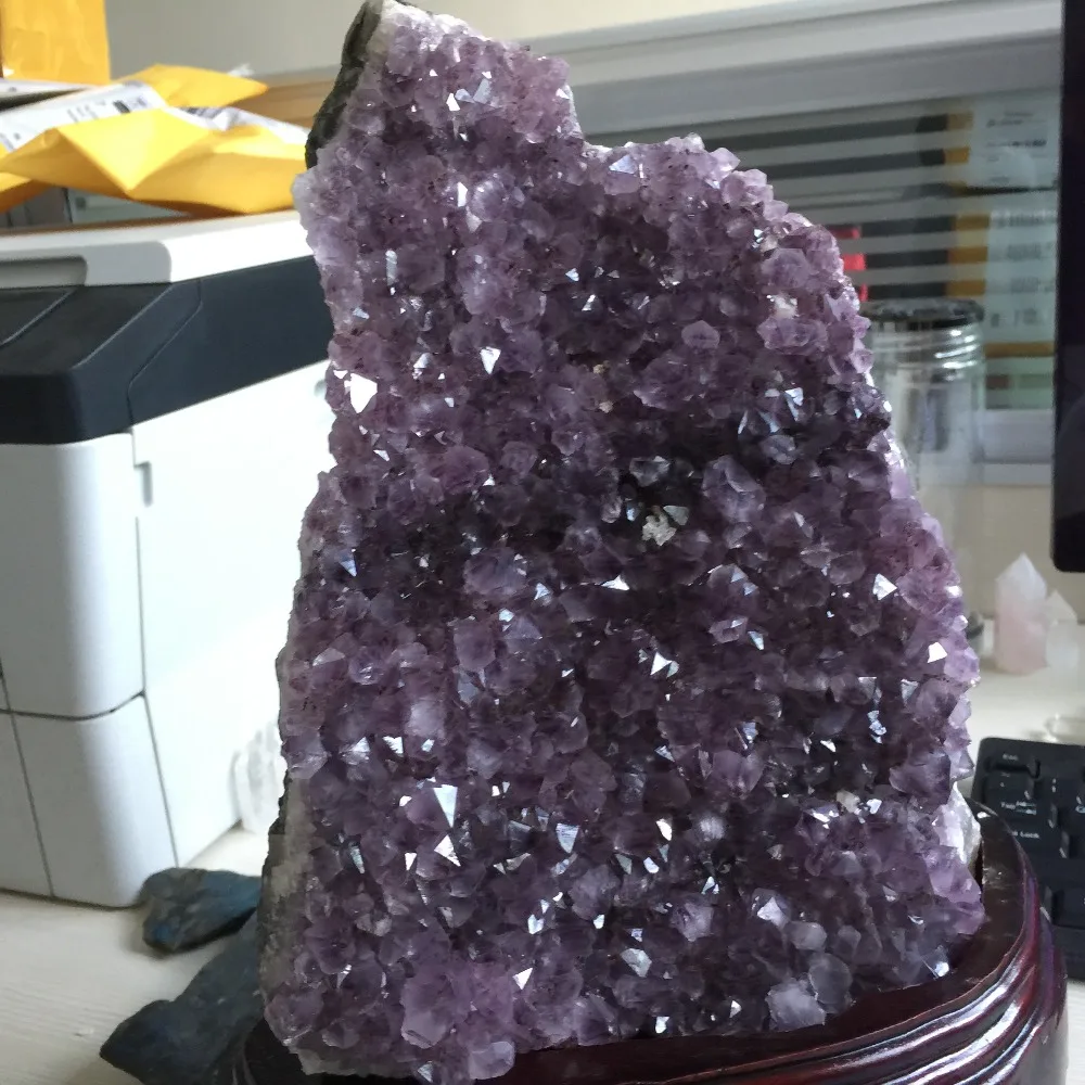 3,8 кг натуральный Purply аметистовый геодезический с лечебным действием, образцы кристаллы украшения дома Хэллоуин украшения или Кухня аксессуары