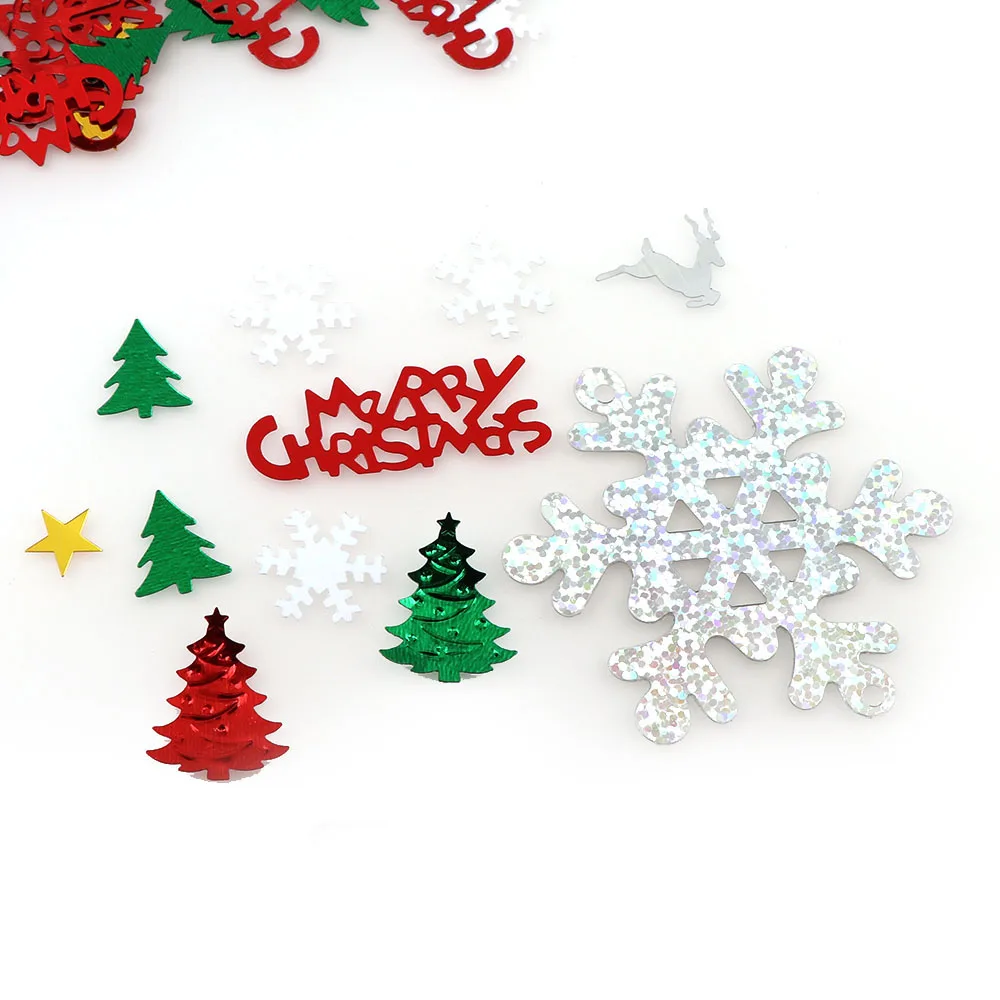 15g Christmas tree snowflake Santa Claus Sika deer Stars Confetti For New Year's party decoration | Дом и сад