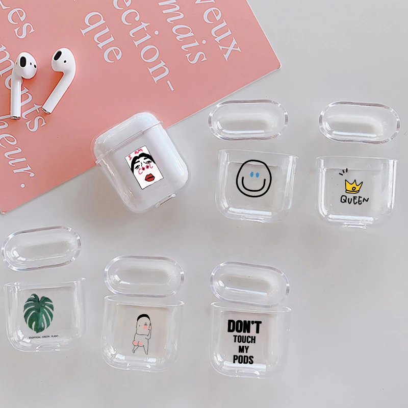 

Чехол для наушников Apple airpods, милый мультяшный чехол для Bluetooth наушников Airpods 1, 2, Жесткий Чехол для наушников с зарядным устройством