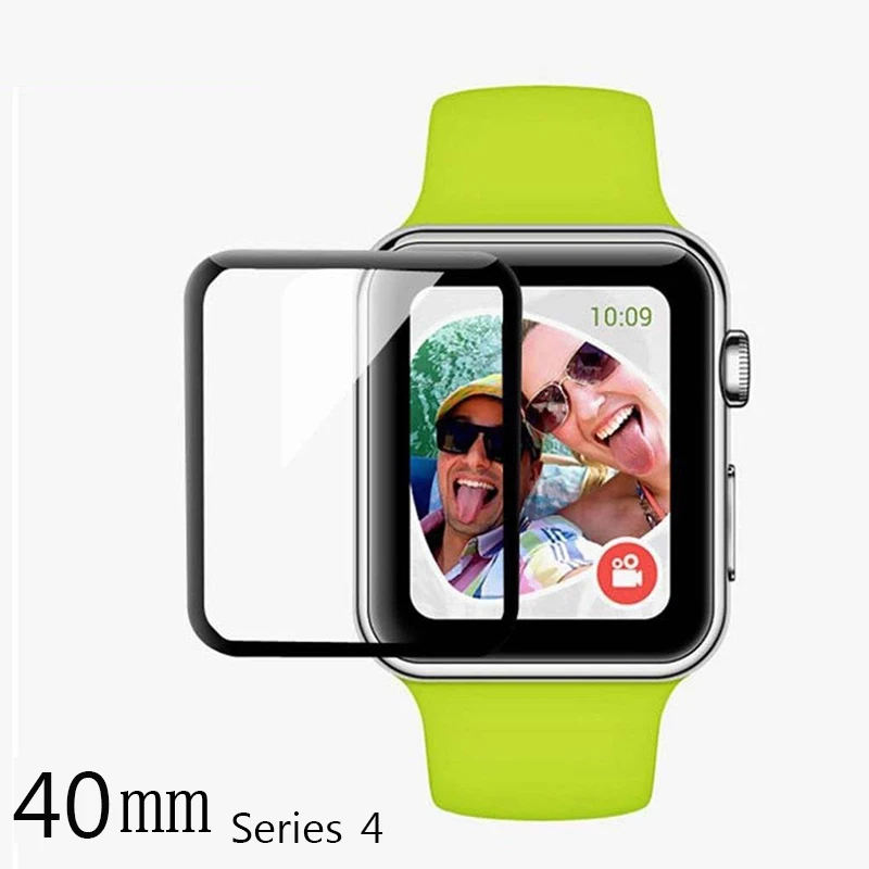 [1/2-Pack] Suntaiho 3D полное покрытие краев для apple watch 4 стеклянная пленка часы 4 40/44 мм Защитная пленка для apple Watch серии 1/2/3 - Цвет: Series 4 40mm
