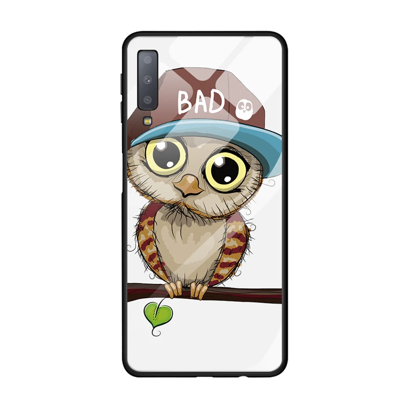 10 Чехол из закаленного стекла для samsung Galaxy A70, с узором, Бампер для samsung A50 A30 A20 A10, жесткая задняя защитная крышка для A7, чехол - Цвет: 10