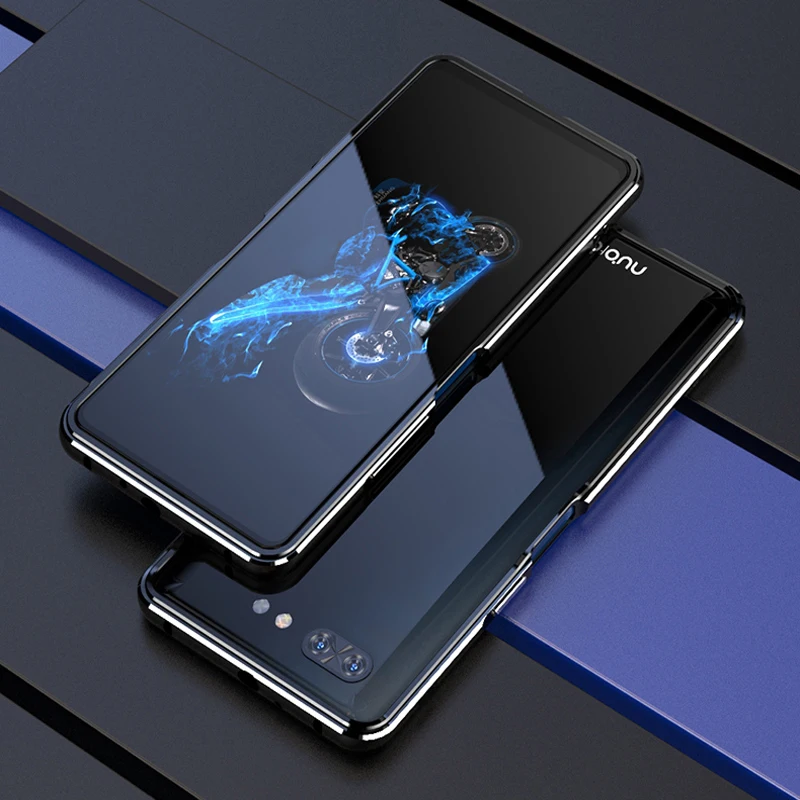 Модный металлический чехол для ZTE Nubia X с двойным экраном металлическая оправа