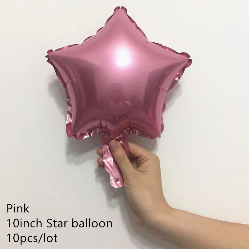 10pcs pink star Baby Shower баннер его мальчик/девушка воздушный шар "Конфетти" Детские Пол раскрыть День рождения украшения подарок для детей вечерние Декор поставки - Цвет: 10pcs pink star