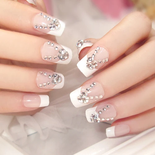 Накладные ногти для невест 24 шт. (не содержит клея)|glue fabric|product attachmentglue teflon |