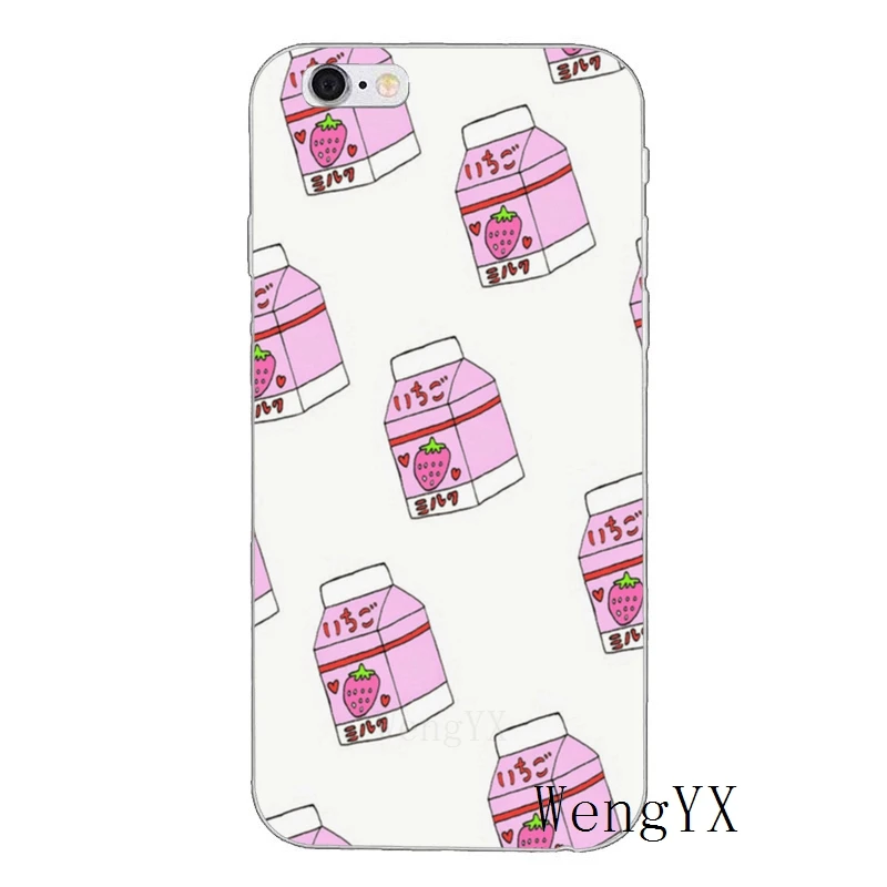 Kawaii японский клубничный молочный силиконовый чехол для телефона для huawei P30 P20 P10 P9 P8 pro Lite plus P Smart Mini GR5