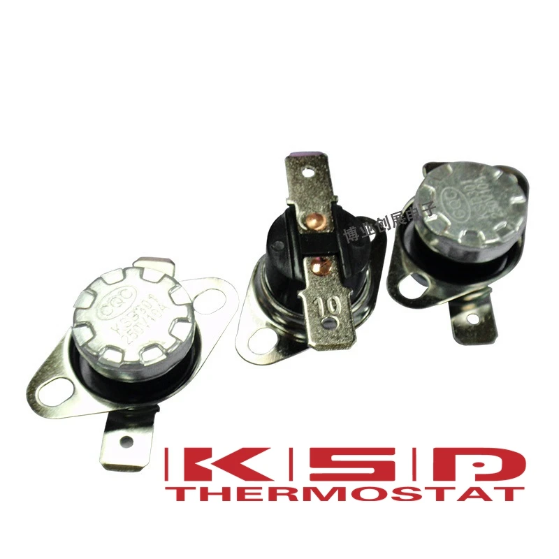 

5pcs/lot KSD301 75 Degrees 10A250V N.C. Normally Closed N.O. Normally Open Temperature Switch Thermostat 45/50/90/95/85/180/