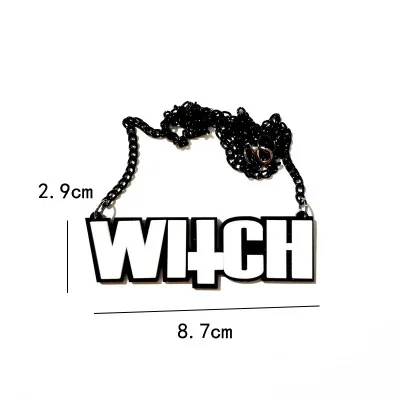 Модное ожерелье-чокер с акриловыми буквами Buffy Kouhai hp Whipme Blam Prettybitch Senpai Zombie Yaoi Crazy Cat Lady Charm Jewelry - Окраска металла: style11
