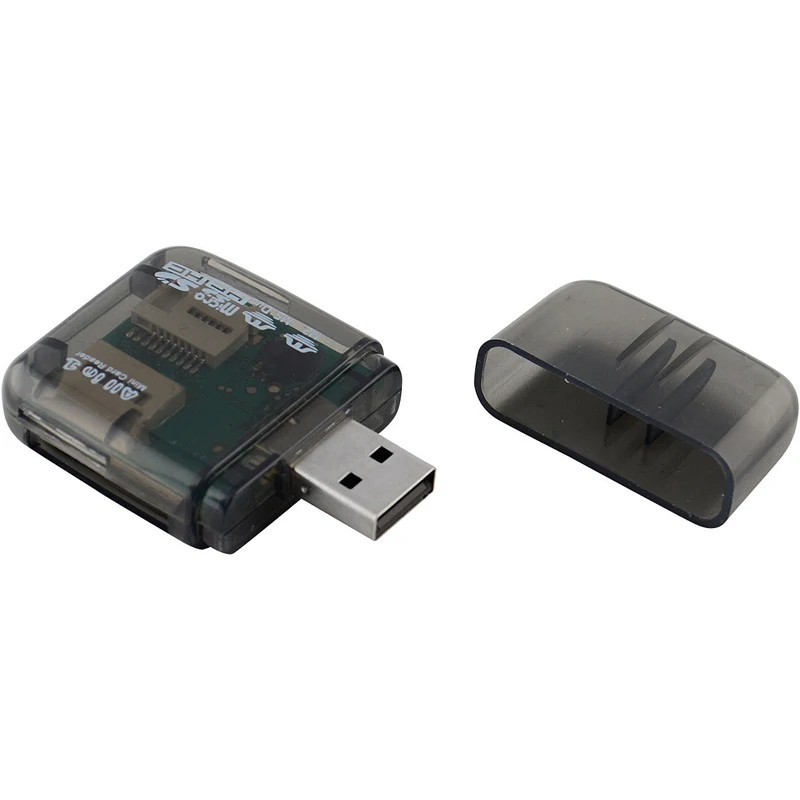 Устройство чтения карт памяти SD/SDHC Micro-SD/TF MS-Duo M2 черное USB 2 0 Кардридеры и адаптеры |