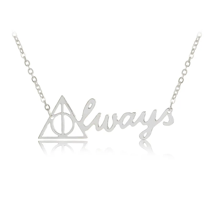 Fashion Vintage Triangular Harry Always Necklace Pendant Death Hallows Necklaces Pendants Potter For Women Wedding Jewelry | Украшения и