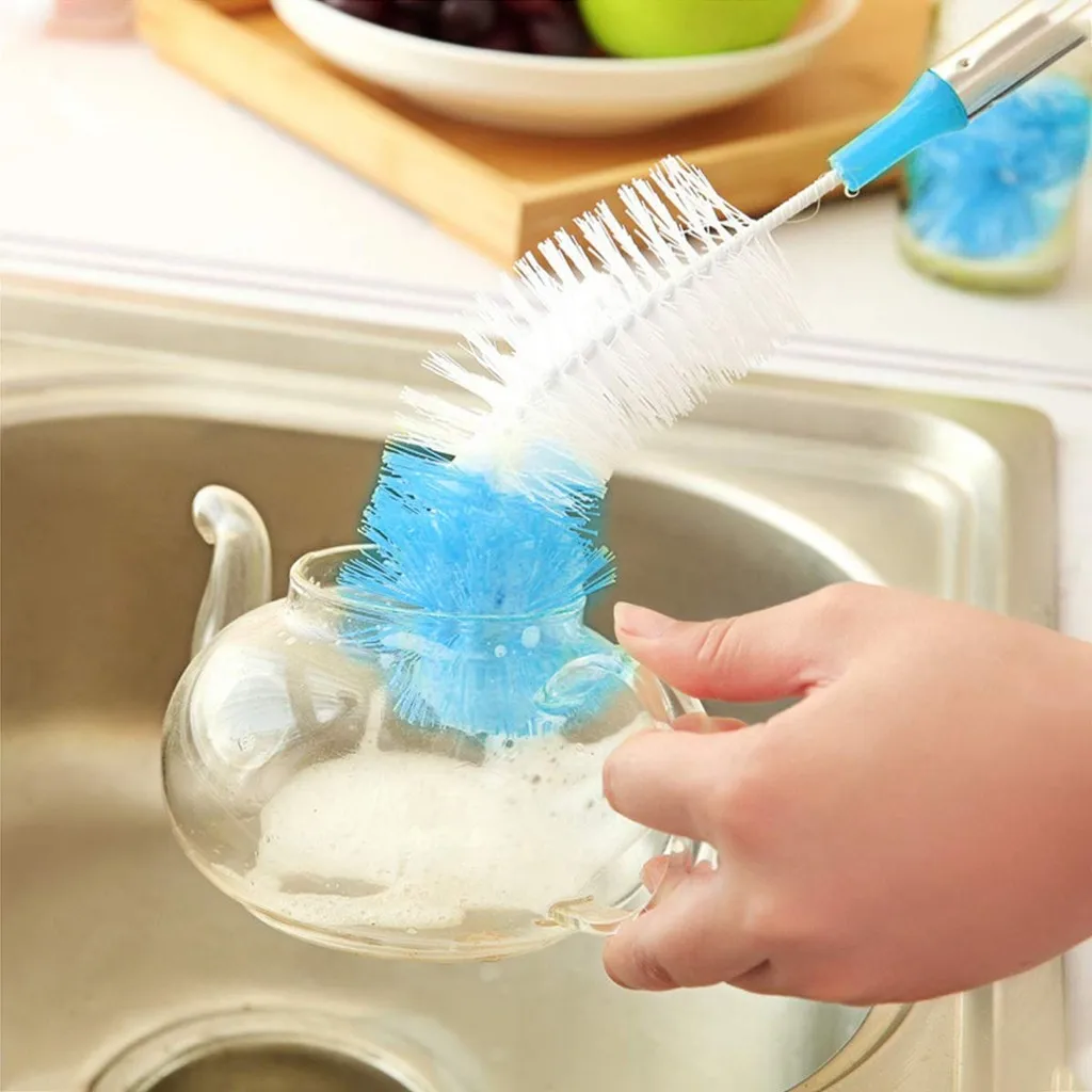 Щетка для чистки бутылок с длинной ручкой губка чашек щетка кухонные инструменты