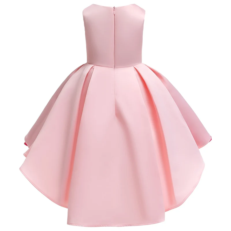 Flower Girl Wedding Party Bridesmaid Petal Embroidery Tail Dress Banquet Show Ball Performance vestido | Свадьбы и торжества