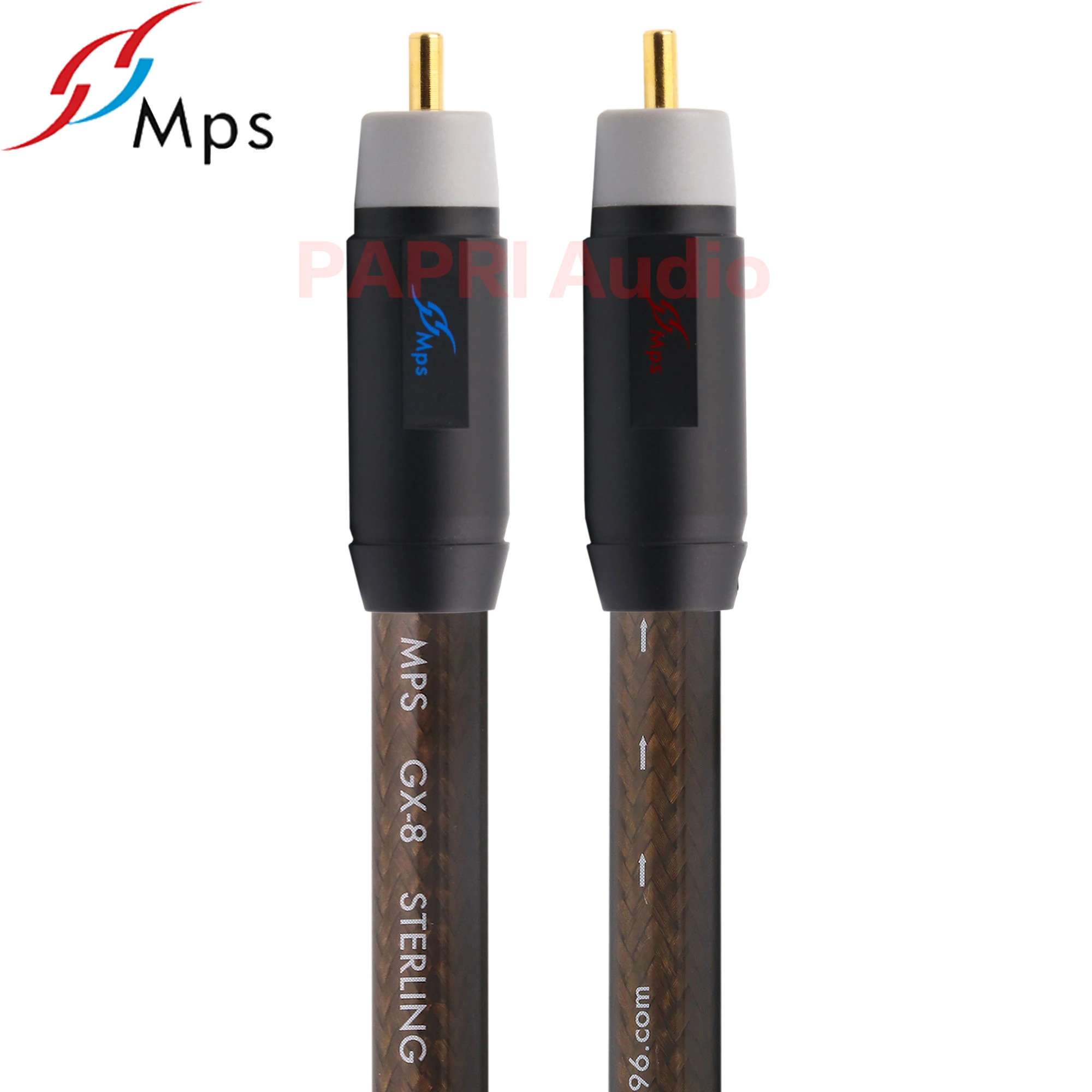 PAPRI GX 8G RCA контактный кабель позолоченные вилки 99.9997% чистый серебряный
