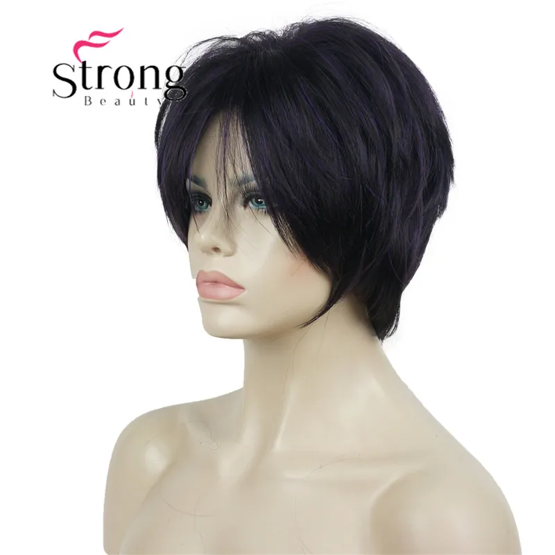 StrongBeauty короткий слоистый блондин Толстый Пушистый полный синтетический парик Тепло ОК