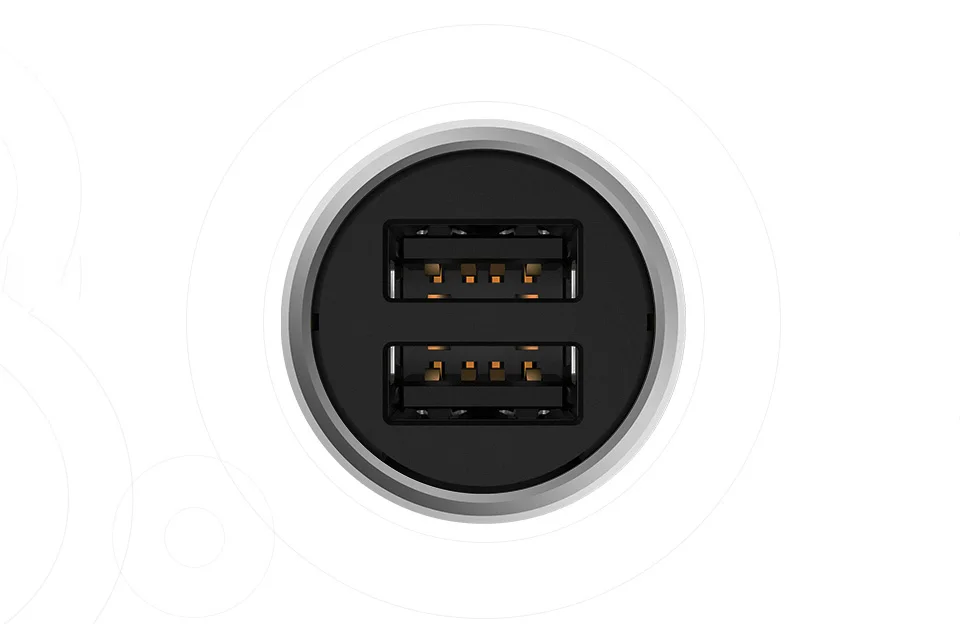 Xiaomi CarCharger Quick Charge 3,0 5 V/3A Dual USB 9 V/2A 12 V/1.5A для iOS Android для iPhone X 7 8 Plus samsung Xiaomi