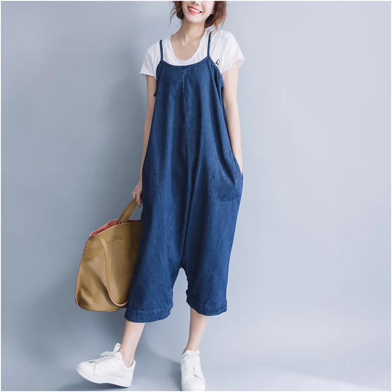 2019 Summer Women New Sleeveless Denim Dress Plus Size Vintage Blue Sexy Loose Female Jeans Vestidos Women'S 4XL 5XL | Женская