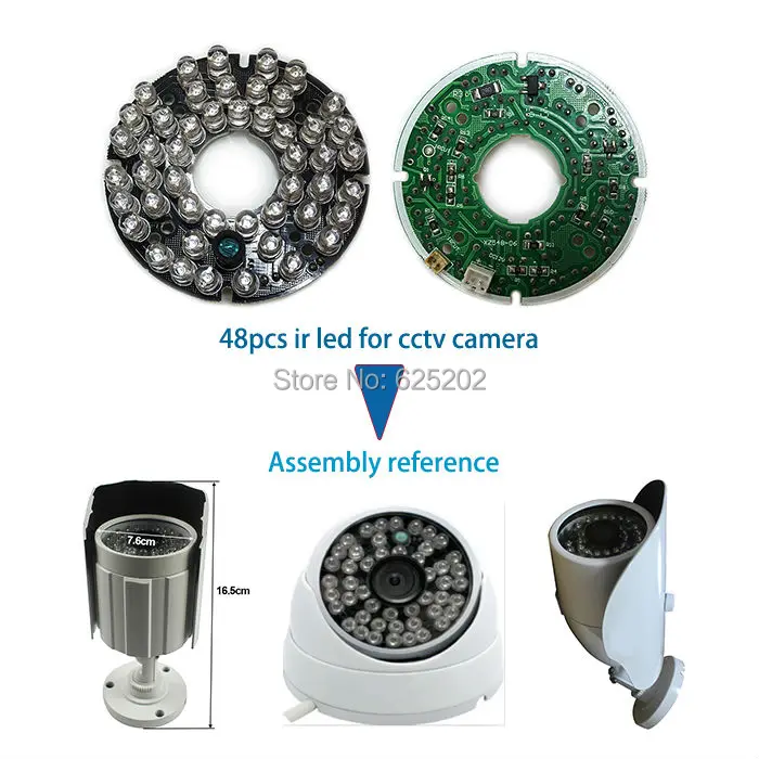 Высококачественные ик светодиоды 48 шт. для камеры видеонаблюдения на большие